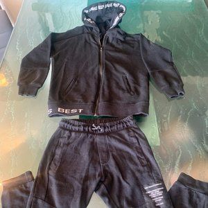 Zara Unisex Plush Pants and Zippered Sweatshirt